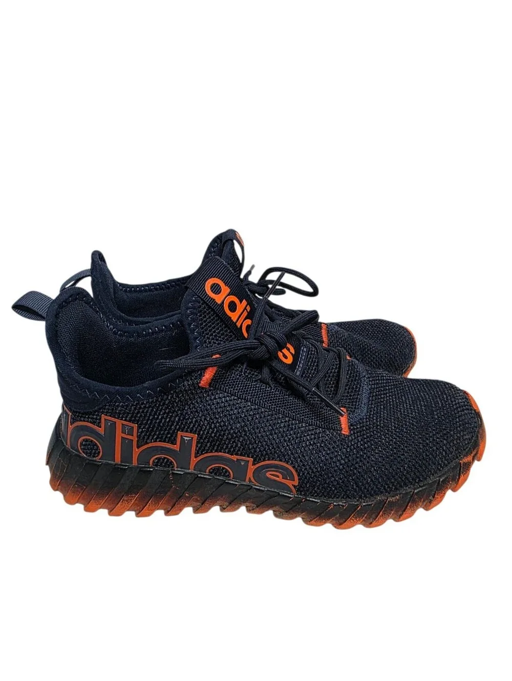 Adidas FortaRun Unisex Kids Athletic Sneakers Black/Orange US 7
